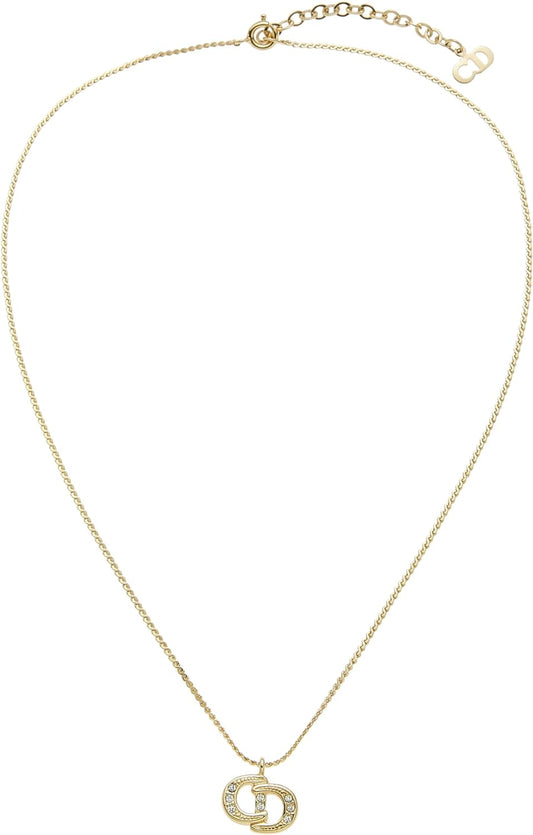 Pre-Loved Gold Round 'CD' Necklace, Gold