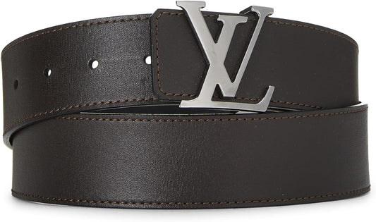 Pre-Loved Brown Leather Initiales Belt, Brown