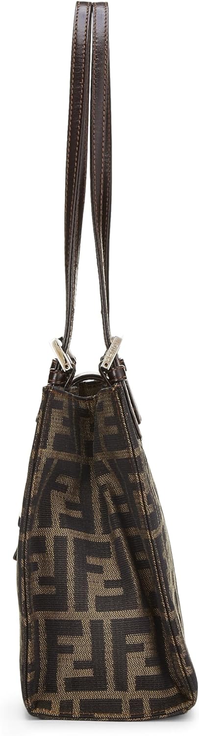 Pre-Loved Brown Zucca Canvas Shopping Tote Small, Brown
